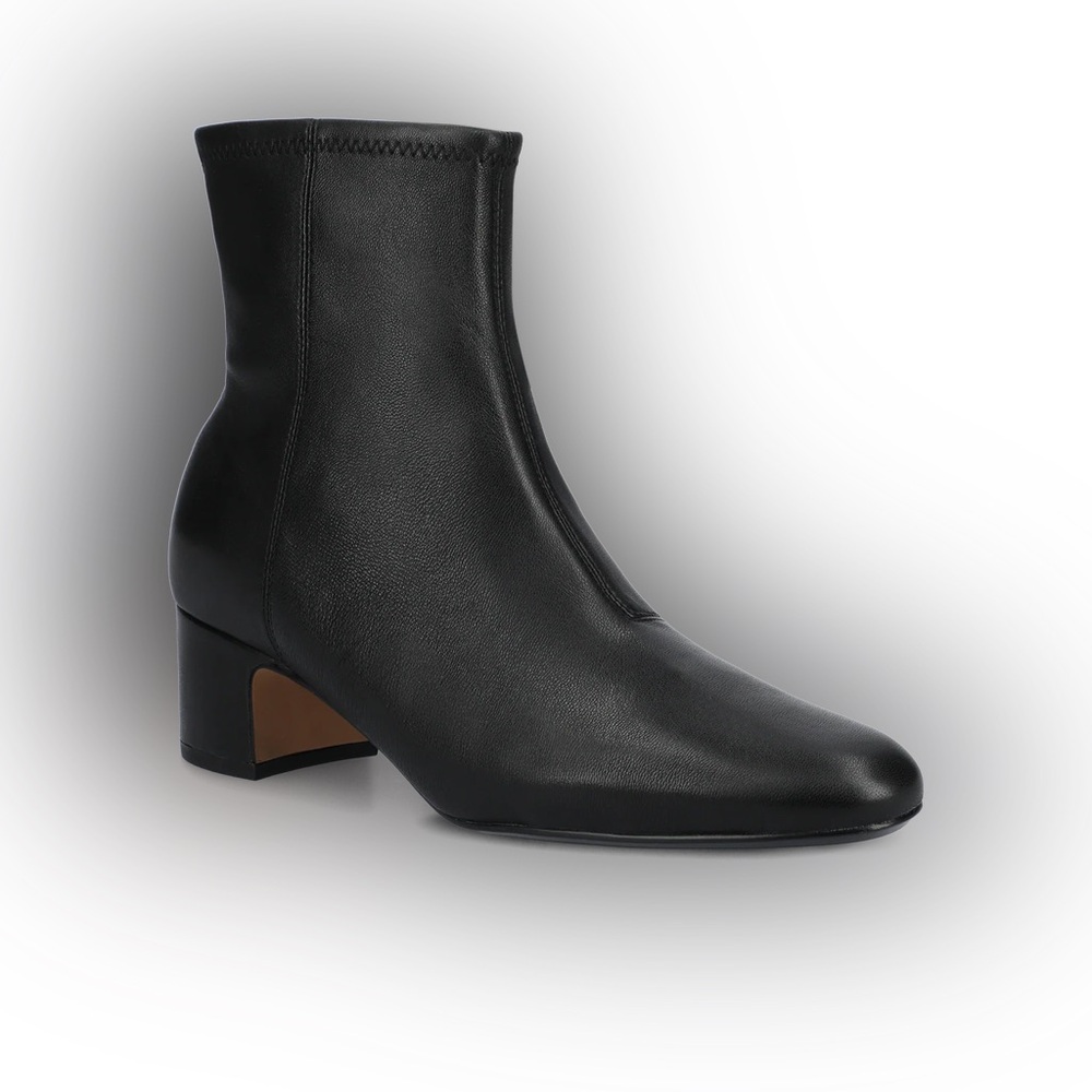 Birdies The Starling 50 Bootie Black Stretch Leather Size 8